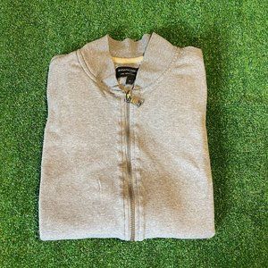 Banana Republic Zipper Front Long Sleeve Luxe Touch Gray Bomber Jacket Size M